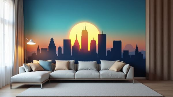 Skyline ville : embellissez votre intérieur avec des décorations murales
