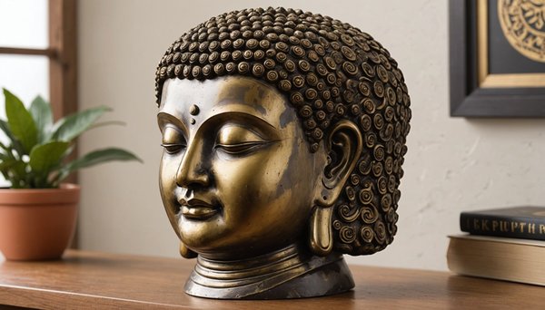 Adoptez la sérénité avec une tête bouddha décorative